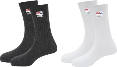 MATTZIG Men Self Design Mid-Calf/Crew(Pack of 2)