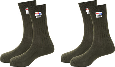 MATTZIG Men Self Design Mid-Calf/Crew(Pack of 2)