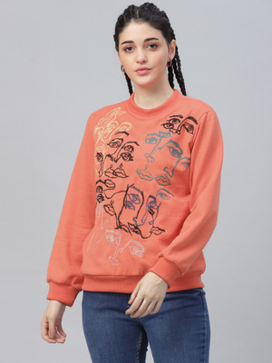 ATHENA Full Sleeve Embroidered Women Sweatshirt