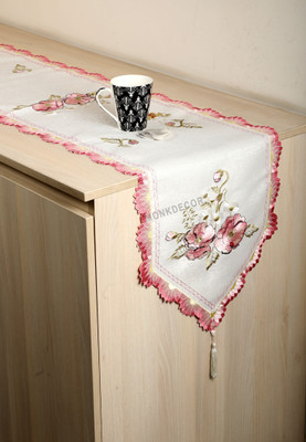 MONKDECOR Pink 175 cm Table Runner(Velvet)