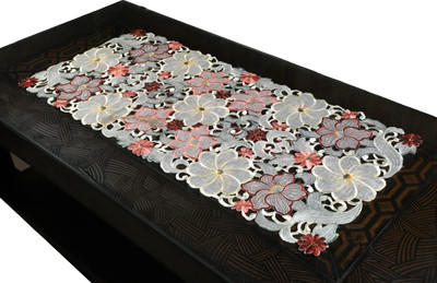 MONKDECOR Multicolor 83 cm Table Runner(Silk)