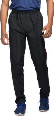 ESTRO Solid Men Black Track Pants