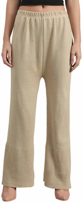 TNQ Regular Fit Women Beige Trousers