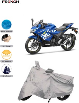 FRONCH Waterproof Two Wheeler Cover for Suzuki(Gixxer SF, Silver)