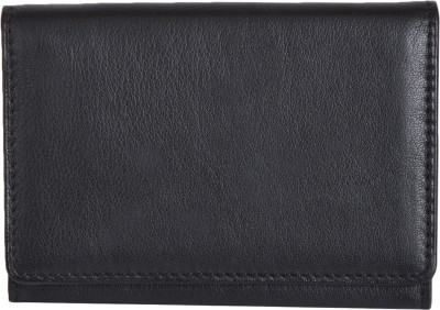 Leatherman Fashion Boys Black Genuine Leather Document Holder(2 Card Slots)