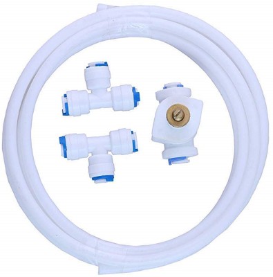 Morning Star Technology TDS Controller Kit Switch Valve with 2 Pcs T Connectors and 1 Mtrs 1/4 Inch Pipe for RO UV Water Purifier Media Filter Cartridge(0.1, Pack of 4)