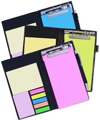 COI Memo Neon/Pink and Blue Note Pad Organiser/Memo Notebook Holder for Office and Gifting Purpose(Set of 3) Pocket-size Memo Pad UNRULED 50 Pages(Pink, Blue, NEON, Pack of 3)