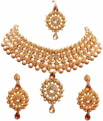 3SIX5 Alloy Silver Rose Gold Jewellery Set(Pack of 1)