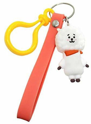 Blue Aura RJ BT21 BTS Kpop Character with Hook & Strap A.R.M.Y Multicolor Keychain (RJ W Hook) Key Chain