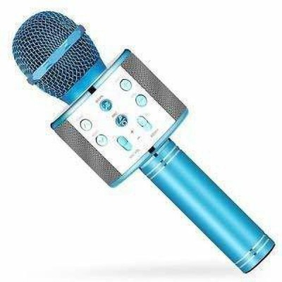 KHALSA MUSICAL WS-858 (Bluetooth Speaker) Audio Recording and Karaoke Feature Microphone WS-858 Wireless Handheld Bluetooth(Multicolor)