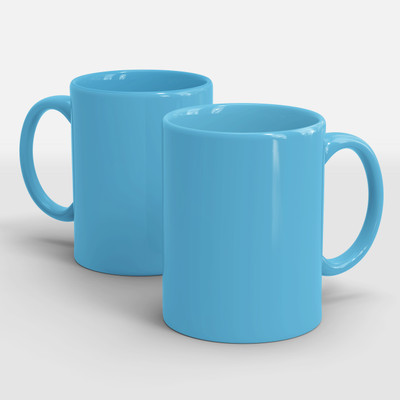 Sublikraft Full Red Ceramic Coffee Mug(330 ml, Pack of 2)