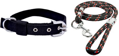 Tame Love Dog Collar Belt and Leash for heavy breed with Strong Cast Hook (18mm) Dog Collar & Chain(Small, Multicolor)