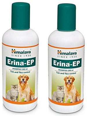 HIMALAYA Himalaya Erina EP Tick and Flea Shampoo for Dogs (200 ml) - Pack of 2 Flea and Tick Artificial Fragrance Free Dog Shampoo(200 ml)