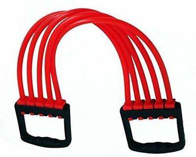 Ample Wings djustable Multi-function 5 Rubber Tubes Chest Expander Resistance Tube(Red)