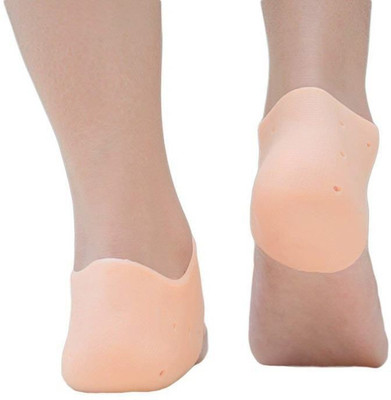 Granny Smith Heel Socks Silicone heel protector pain relief Gel Heel anti-Crack Heel Support Heel Support(Beige)