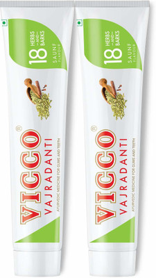 VICCO Vajradanti Paste Saunf Flavour (2Pc x 160Gm) Toothpaste(320 g, Pack of 2)
