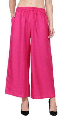 SHELLOCKS Flared Women Pink Trousers