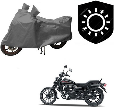 saanvi Waterproof Two Wheeler Cover for Bajaj(Avenger 150 Street, Grey)