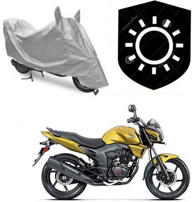 RPSENTTERPR Waterproof Two Wheeler Cover for Honda(CB Trigger, Silver)