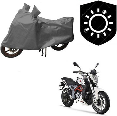 saanvi Waterproof Two Wheeler Cover for DSK Benelli(TNT 25, Grey)