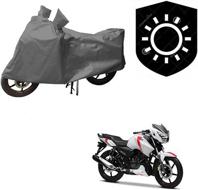 saanvi Waterproof Two Wheeler Cover for TVS(Apache RTR 160, Grey)