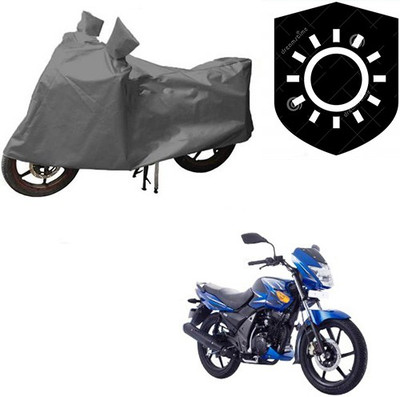 saanvi Waterproof Two Wheeler Cover for TVS(Flame SR125, Grey)
