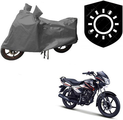 saanvi Waterproof Two Wheeler Cover for TVS(Phoenix 125, Grey)