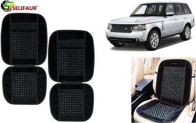 Selifaur Velvet, Wooden Bead Seating Pad For  Land Rover Range Rover Sport(Front Seats, Back Seats, Office Chair Black)