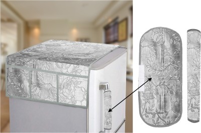 E-Retailer Refrigerator  Cover(Width: 99 cm, Value For Money Combo Set Of 3, Grey)
