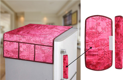 E-Retailer Refrigerator  Cover(Width: 99 cm, Value For Money Combo Set Of 3, Red)