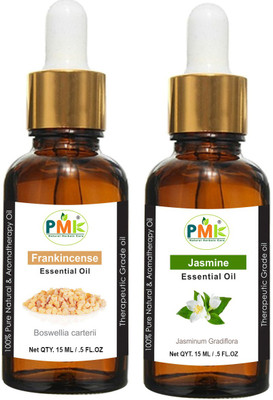PMK Pure Natural Jasmine + Frankincense Essential Oil (Each 15ML)(30 ml)