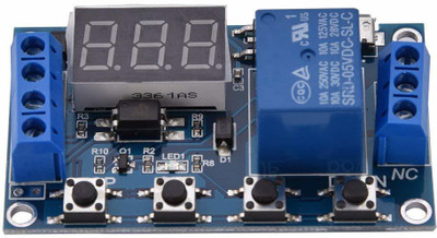 TRUSTECH Timer Relay, DC 6-30V 1 Channel Relay Module Switch Trigger Time Delay Circuit Timer Cycle Adjustable Electronic Components Electronic Hobby Kit