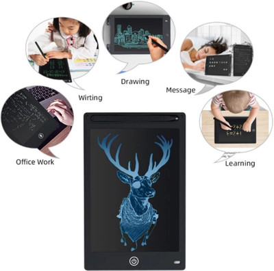 RGMS Creative Writing Drawing Tablet 8.5 Inch Notepad Digital LCD Graphic Board Handwriting Bulletin Board for Education & Business(Black)