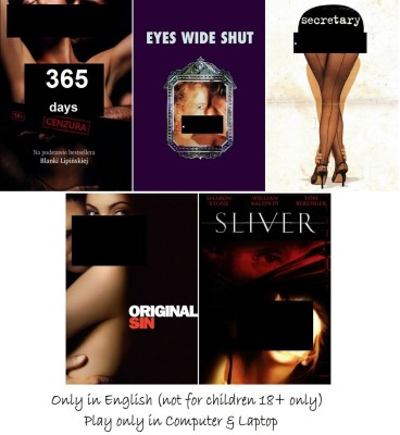 365 Days , Eyes Wide Shut , Secretary , Original Sin , Sliver in English ( Adults Only ) it's burn data DVD play only in computer or laptop not in DVD or CD player it's not original without poster(DVD English)