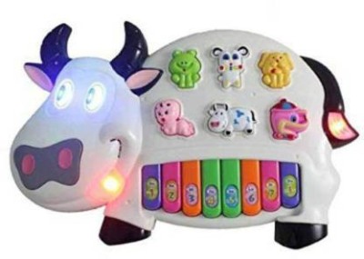Toyvala Cow Musical Piano|3 Modes Animal Sounds,Flashing Lights,Wonderful Music83(Multicolor)