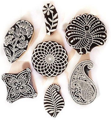 skart wooden printing block stamp237 Printing Blocks(Pack of 7)