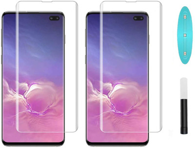 Fovtyline Edge To Edge Tempered Glass for Samsung Galaxy S10 Plus(Pack of 2)