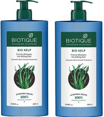 BIOTIQUE Kelp SShampoo 650m (Pack of 2) Men & Women(1300 ml)