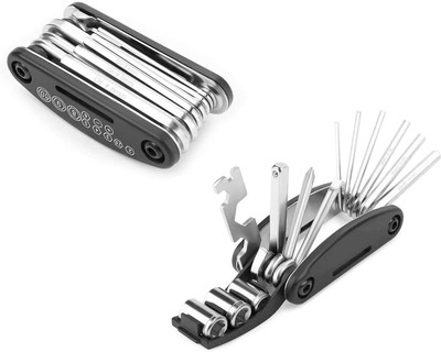 Xezon Universal Bicycle Repair 16 in 1 Stainless Steel Multi-Function Bicycle Tool Kit Cycling Bicycle Repair Tool Kit