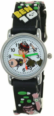 Brostin B097880N 2023 Smile :-)Analogue White Dial & Strap Black Color Premium Quality Material Analog Watch  - For Boys