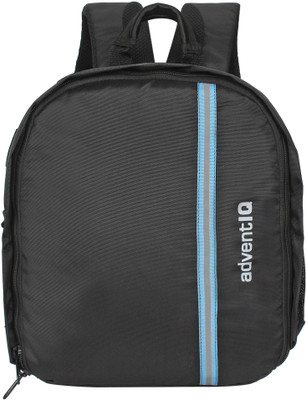 AdventIQ DSLR/SLR Camera Lens Shoulder Backpack- Black with Reflective Sky Blue Tape  Camera Bag(Black)