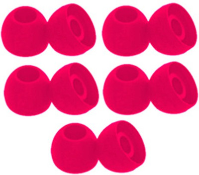 Somapa Soft Silicone Multi Color Rubber Earbuds Tips Eartips Earpads Earplugs in Earphones and Bluetooth In The Ear Headphone Cushion(Pack of 10, Pink)