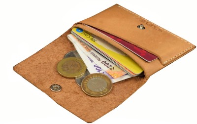 ABYS Men Tan Genuine Leather Card Holder(6 Card Slots)