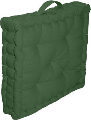 DCT Microfibre Solid Floor Cushion Pack of 1(Dark Green)