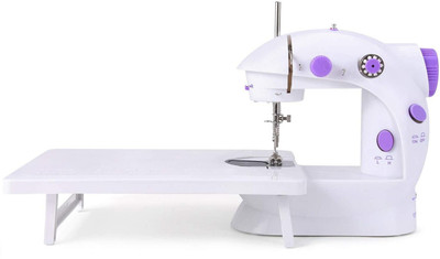LATESHOP Portable & Compact Mini Sewing Machine with Extension Table, And Sewing Kit Box, adapter and foot pedal Portable Dual Speed ​​Beginner Sewing Machine with Light Electric Sewing Machine( Built-in Stitches 30)