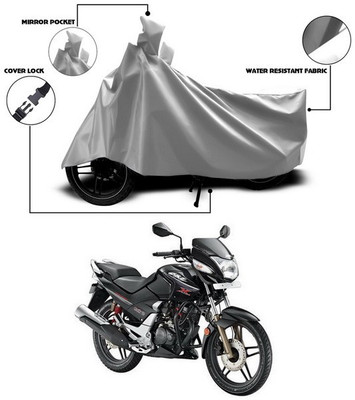 SEBONGO Waterproof Two Wheeler Cover for Hero(CBZ, Silver)
