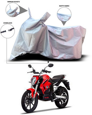 ANTHUB Waterproof Two Wheeler Cover for Revolt(RV 400, Silver)