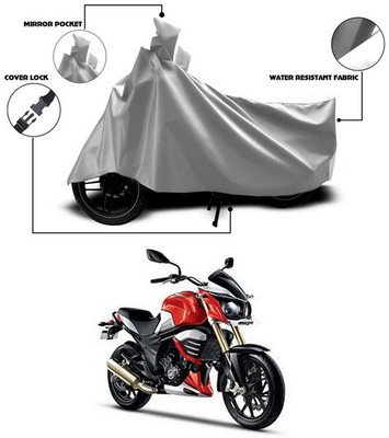 ANTHUB Waterproof Two Wheeler Cover for Mahindra(MOJO XT 300, Silver)