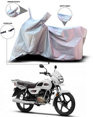 ANTHUB Waterproof Two Wheeler Cover for TVS(Radeon, Silver)
