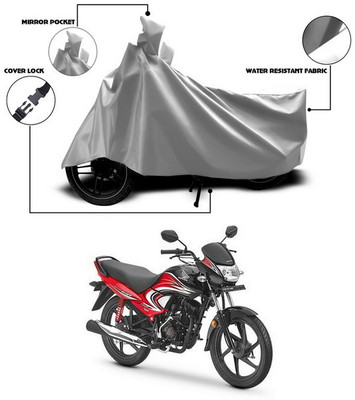 ANTHUB Waterproof Two Wheeler Cover for Honda(Dream Yuga, Silver)